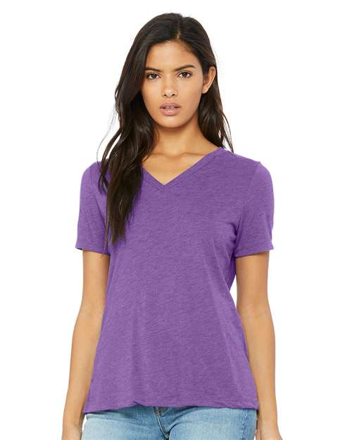 Women's Relaxed Triblend Short Sleeve V-Neck Tee 6415