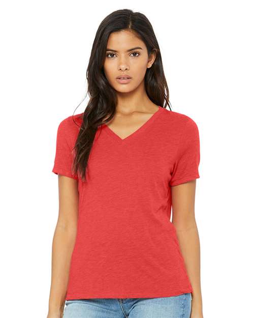 Women's Relaxed Triblend Short Sleeve V-Neck Tee 6415