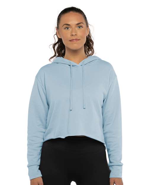 Women's Laguna Sueded Raw Edge Crop Hoodie 9384