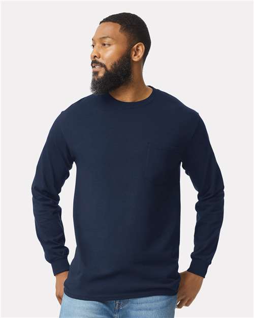 Ultra Cotton® Long Sleeve Pocket T-Shirt 2410