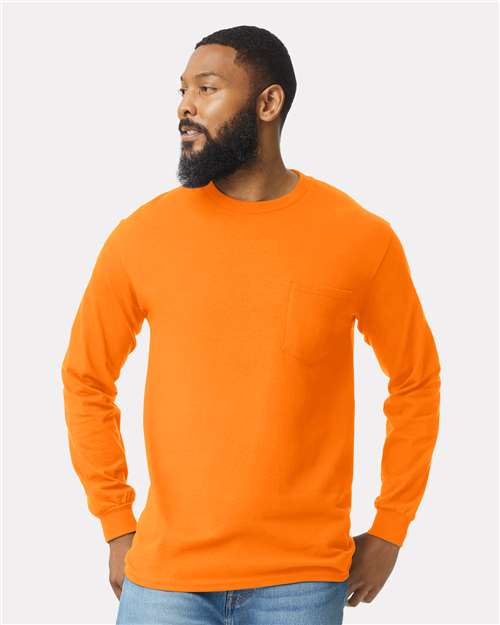 Ultra Cotton® Long Sleeve Pocket T-Shirt 2410