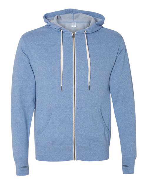 Heathered French Terry Full-Zip Hooded Sweatshirt PRM90HTZ