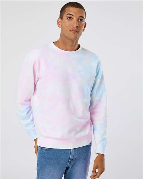 Midweight Tie-Dyed Crewneck Sweatshirt PRM3500TD