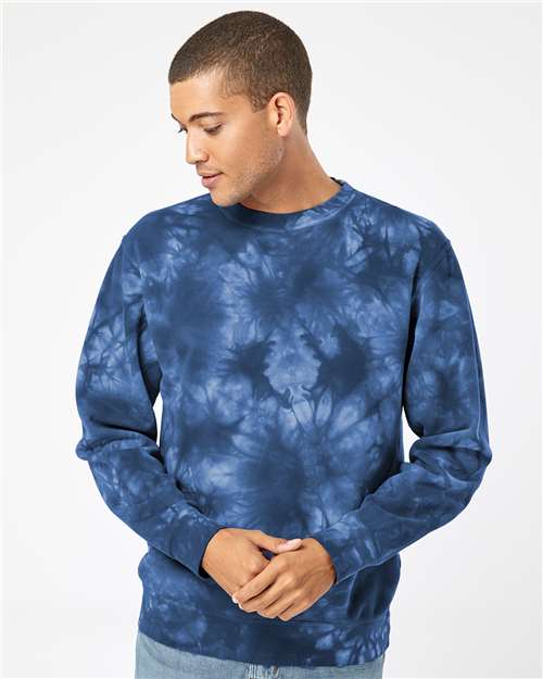 Midweight Tie-Dyed Crewneck Sweatshirt PRM3500TD