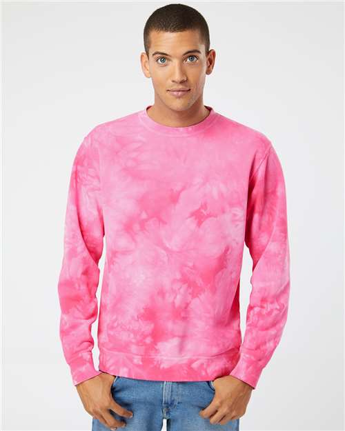 Midweight Tie-Dyed Crewneck Sweatshirt PRM3500TD