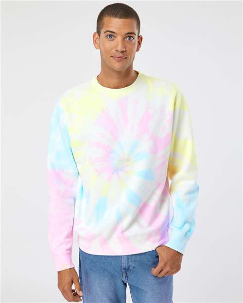 Midweight Tie-Dyed Crewneck Sweatshirt PRM3500TD