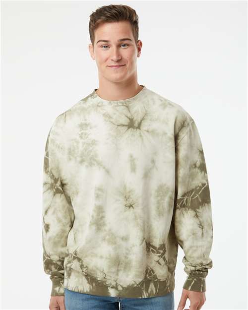 Midweight Tie-Dyed Crewneck Sweatshirt PRM3500TD
