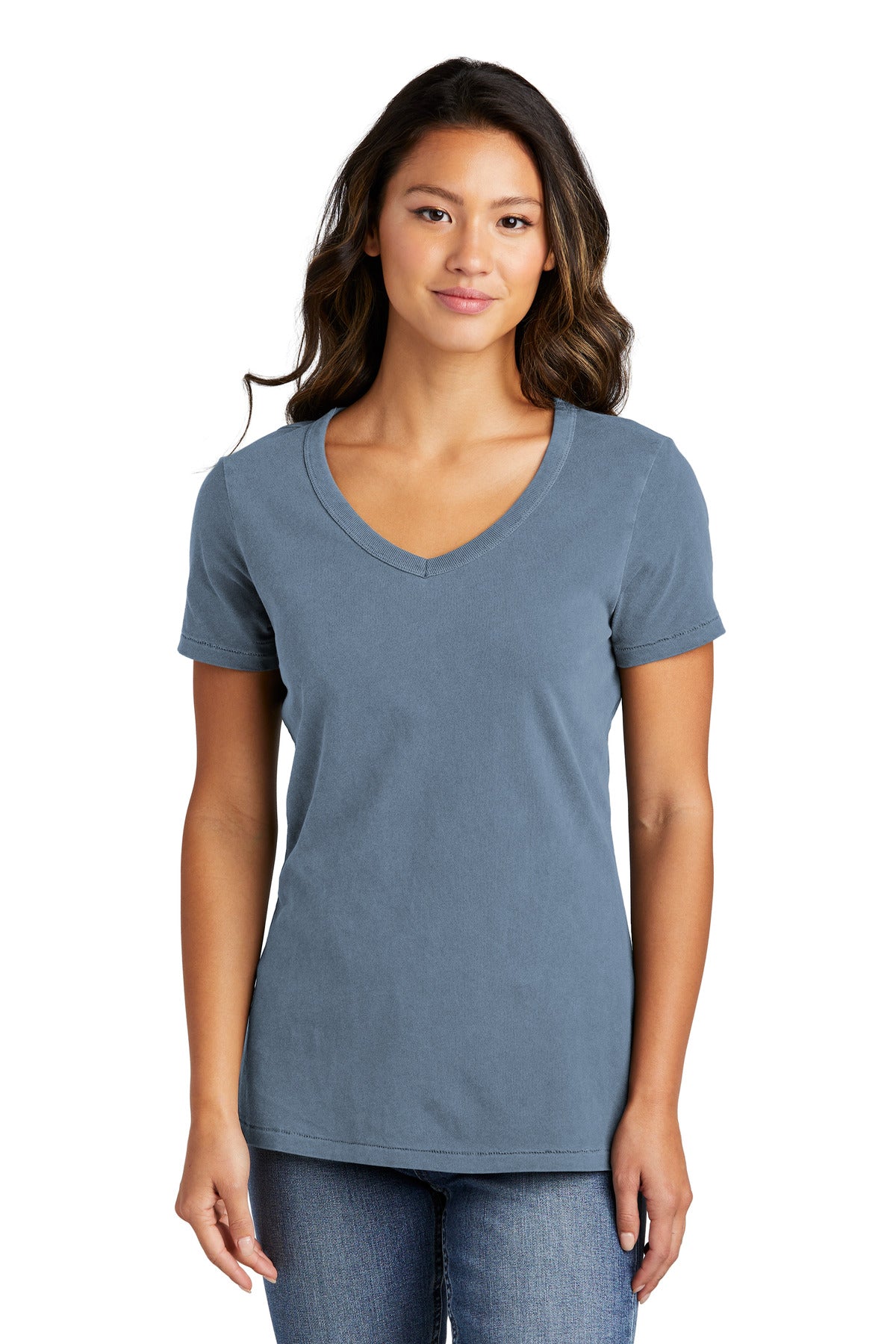 Port & Company ®  Women's Beach Wash ®  Garment-Dyed V-Neck Tee LPC099V