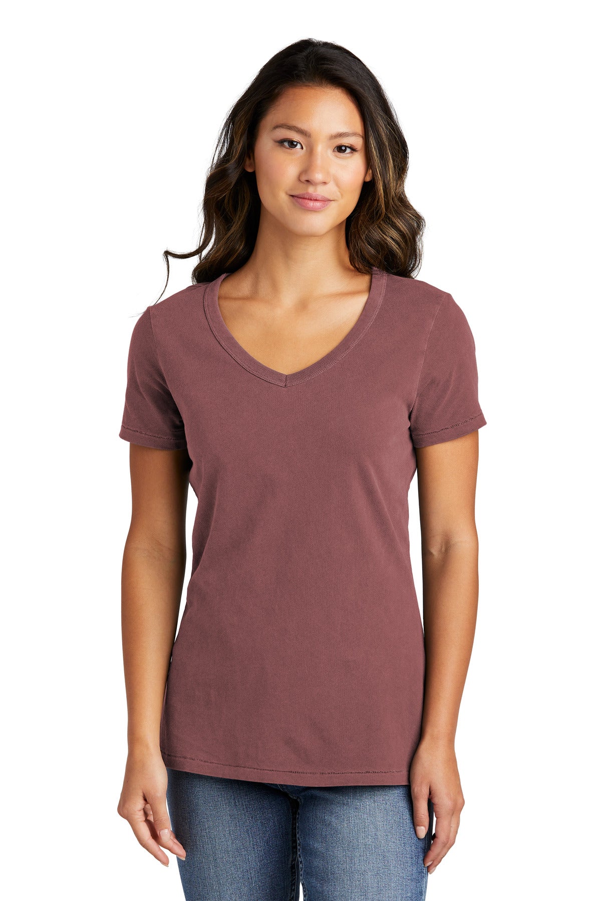 Port & Company ®  Women's Beach Wash ®  Garment-Dyed V-Neck Tee LPC099V