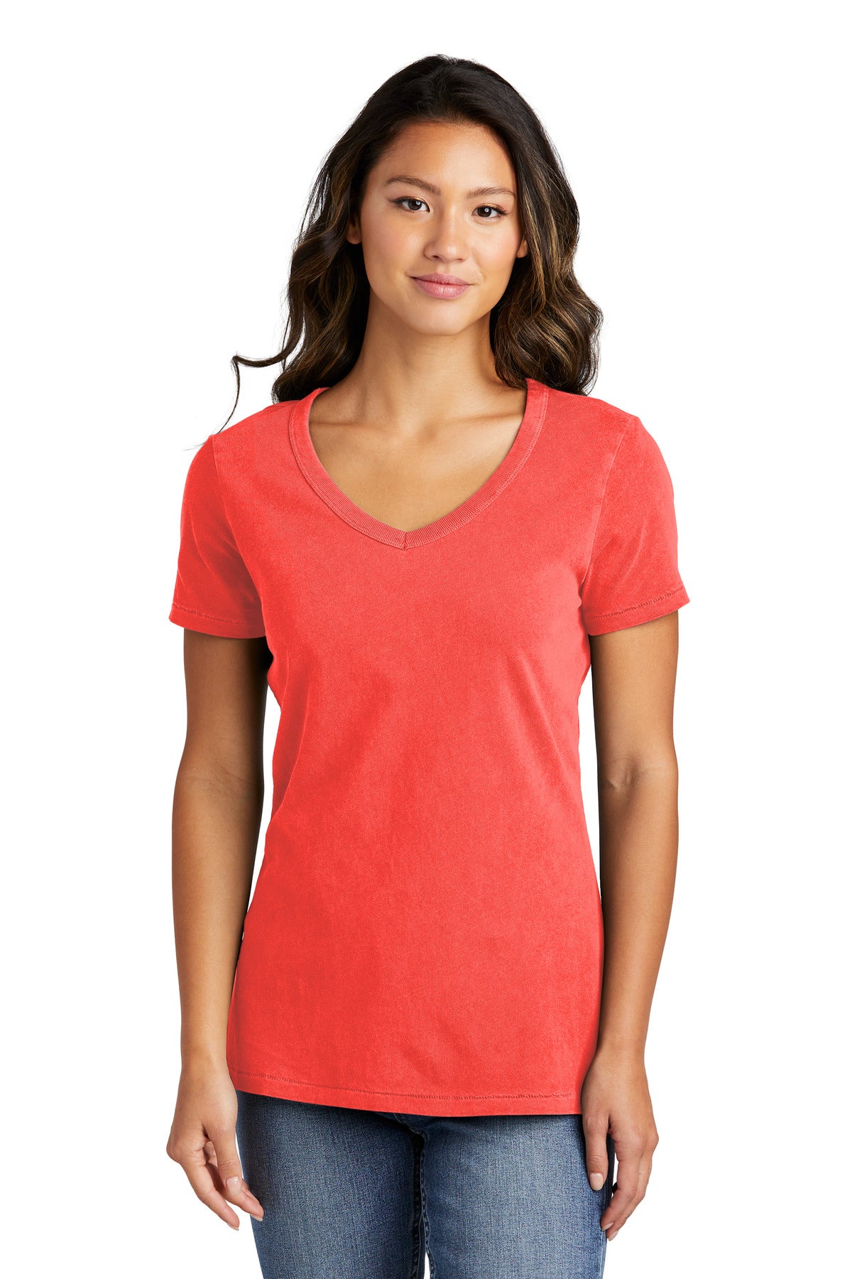 Port & Company ®  Women's Beach Wash ®  Garment-Dyed V-Neck Tee LPC099V