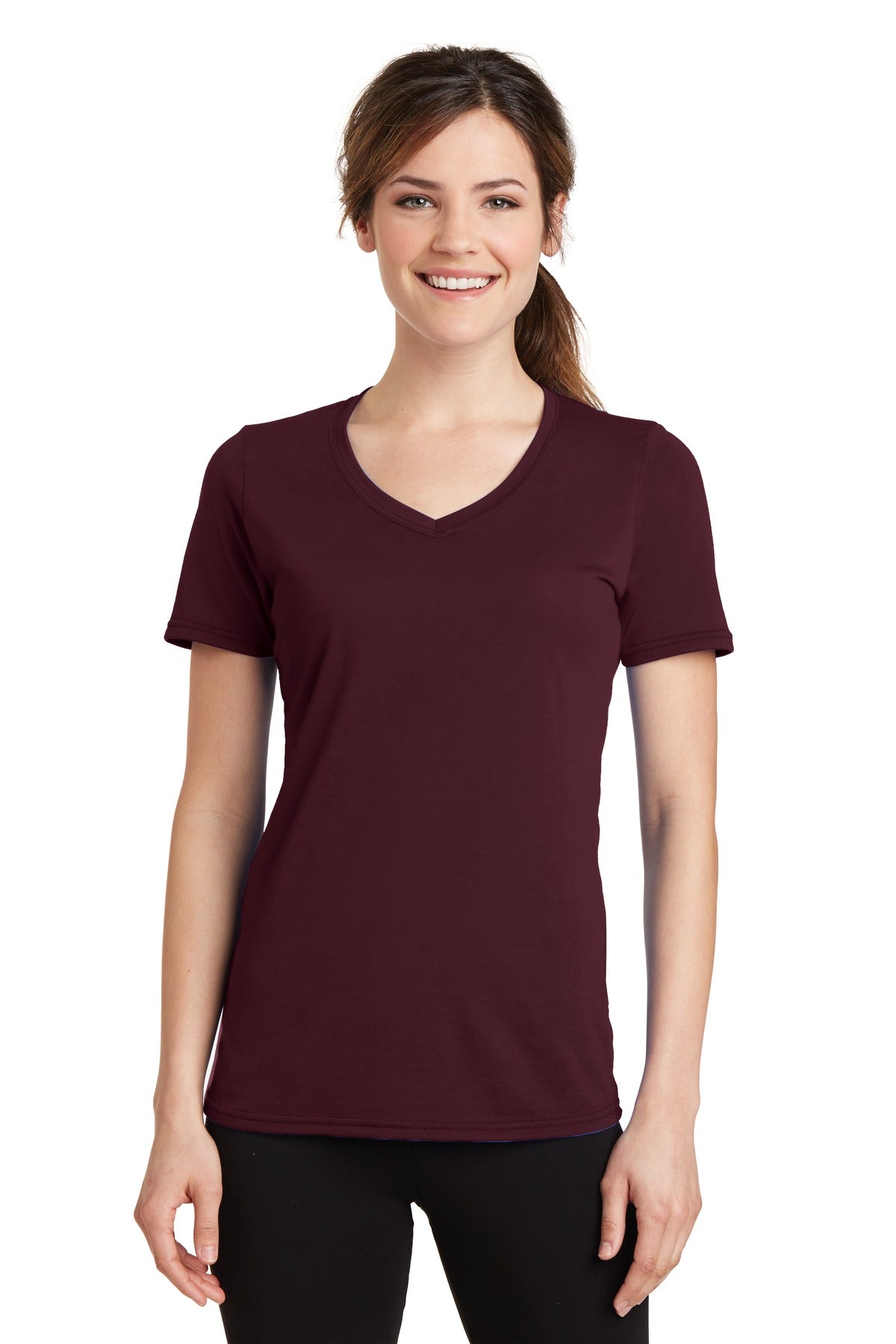 Port & Company ®  Women's Performance Blend V-Neck Tee. LPC381V