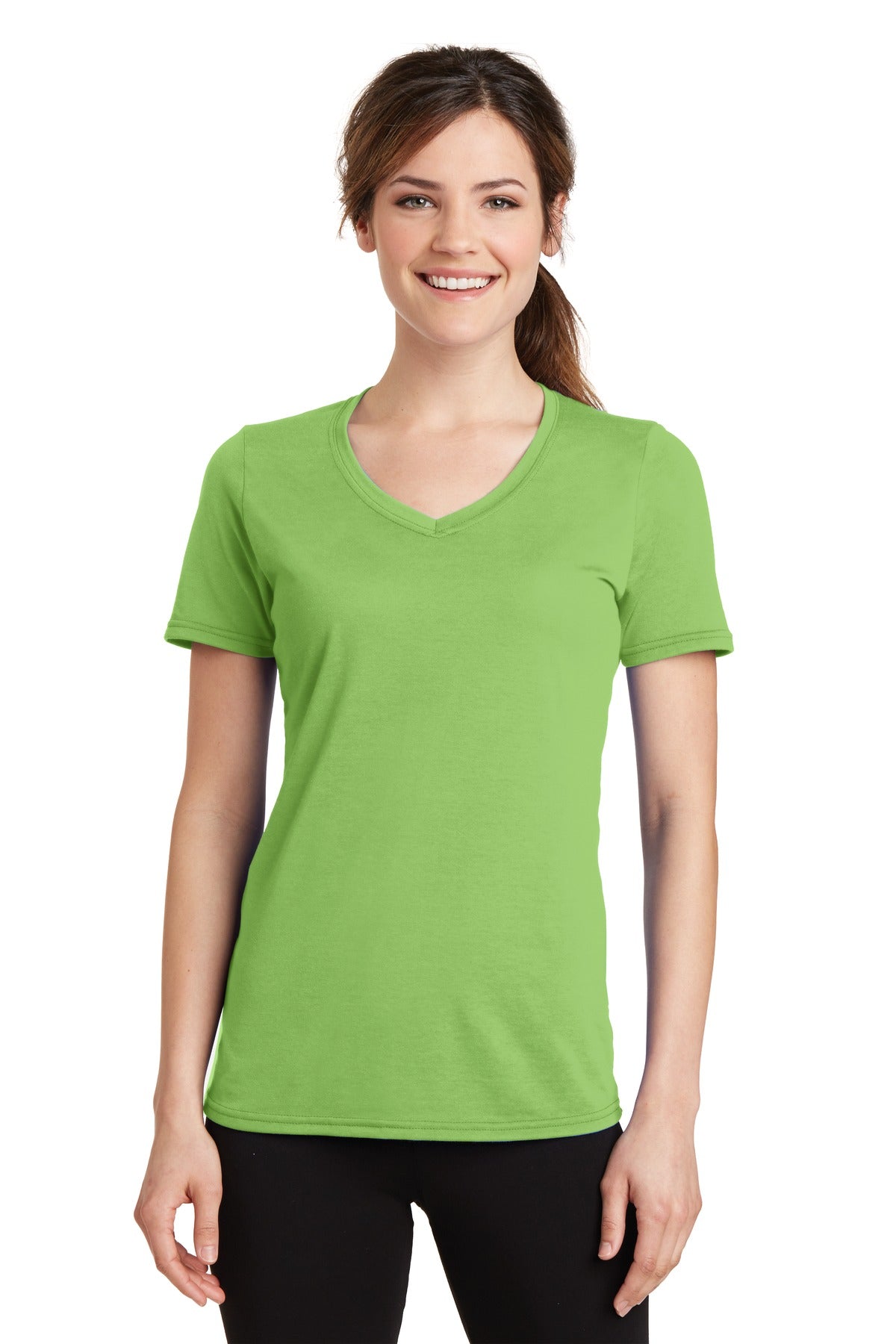 Port & Company ®  Women's Performance Blend V-Neck Tee. LPC381V