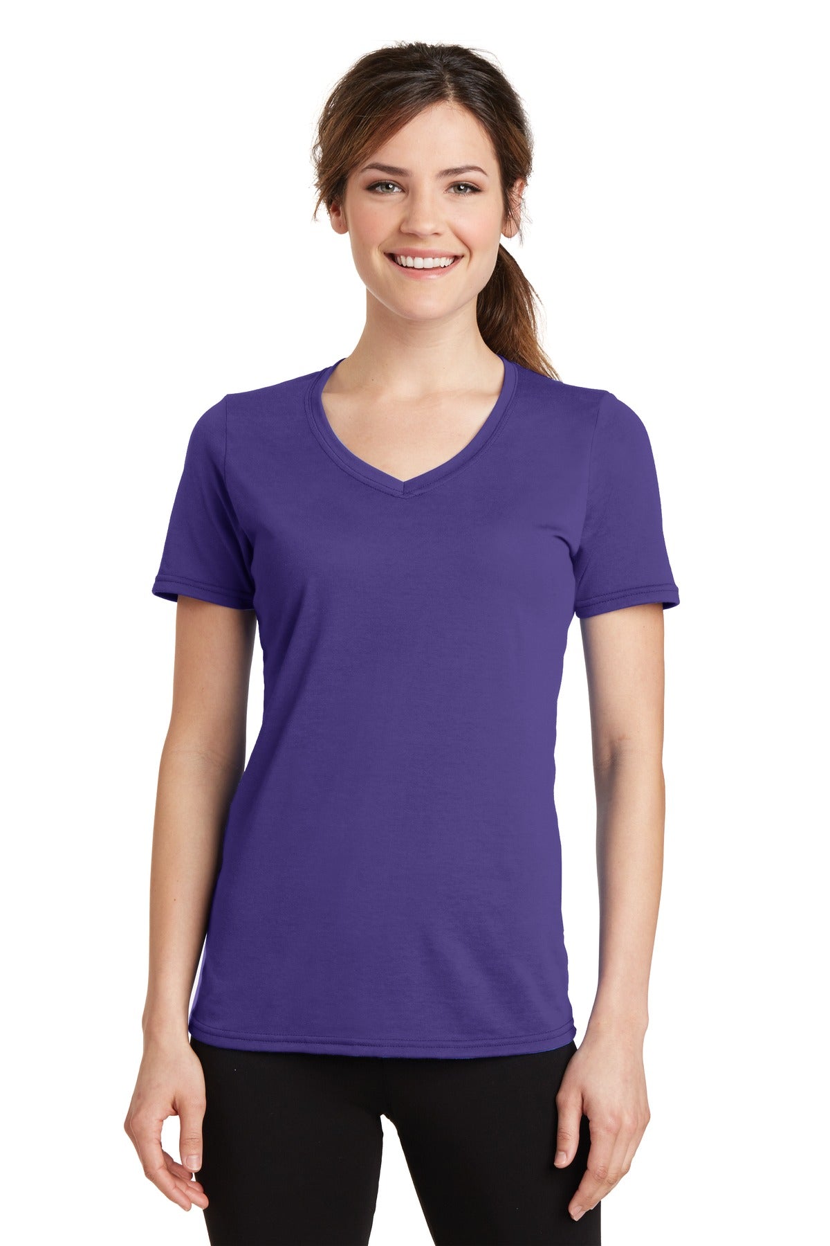 Port & Company ®  Women's Performance Blend V-Neck Tee. LPC381V