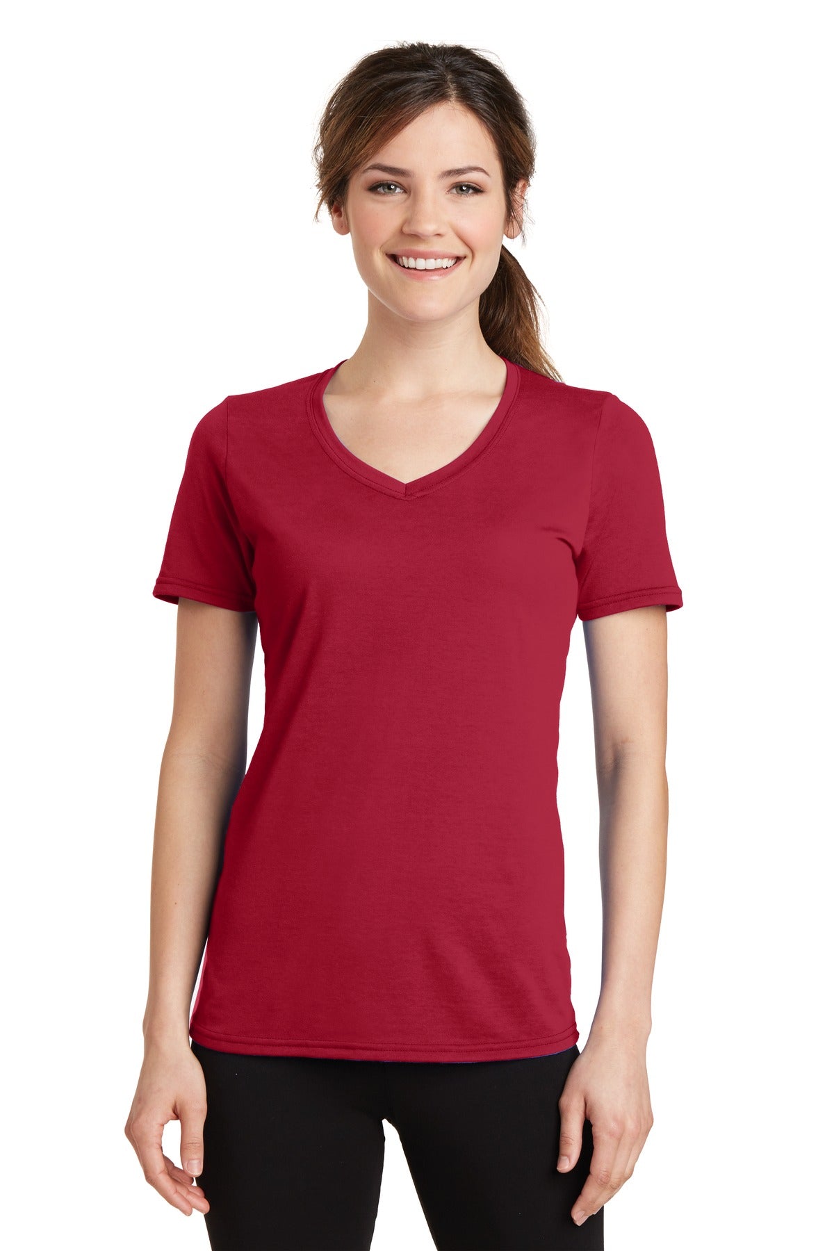 Port & Company ®  Women's Performance Blend V-Neck Tee. LPC381V