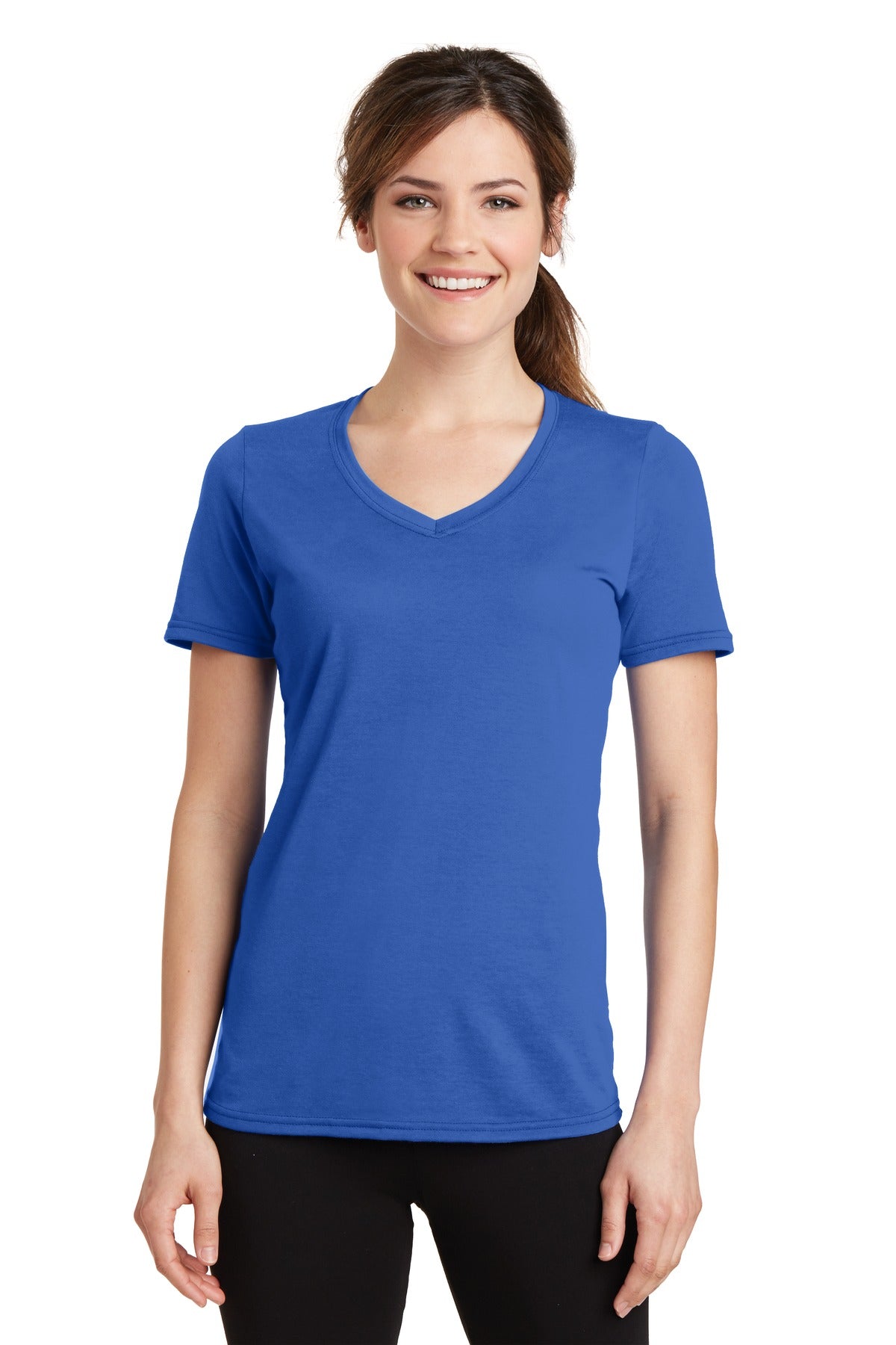 Port & Company ®  Women's Performance Blend V-Neck Tee. LPC381V