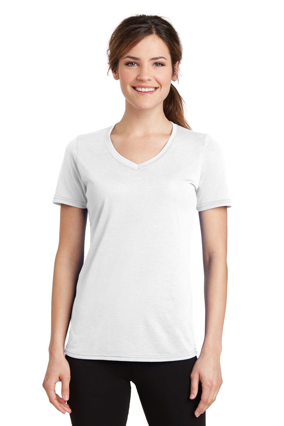 Port & Company ®  Women's Performance Blend V-Neck Tee. LPC381V