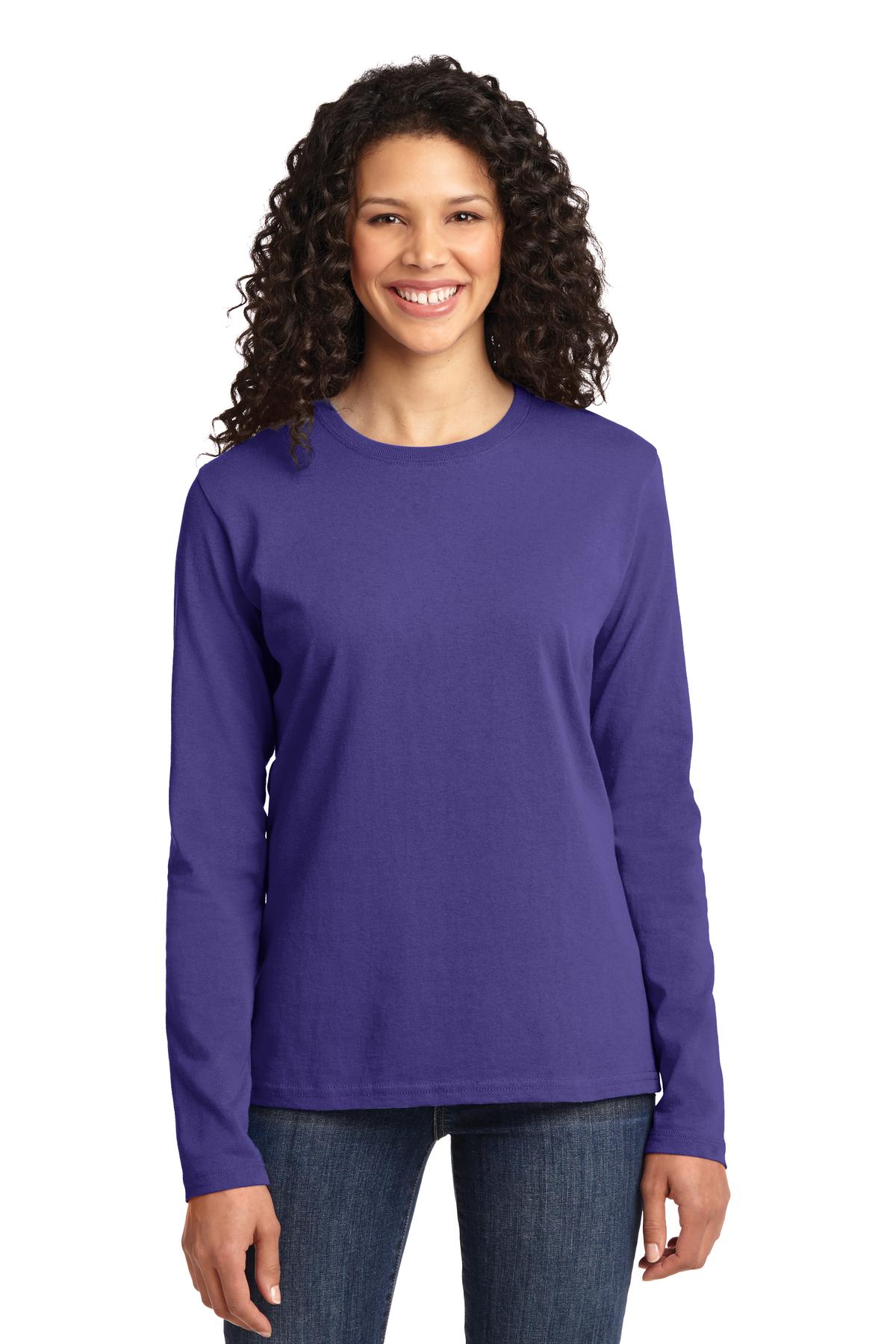 Port & Company ®  Women's Long Sleeve Core Cotton Tee. LPC54LS
