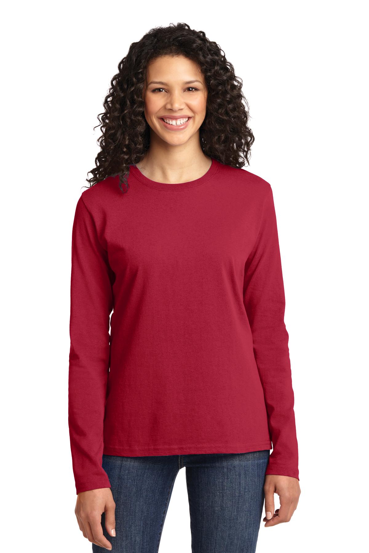 Port & Company ®  Women's Long Sleeve Core Cotton Tee. LPC54LS