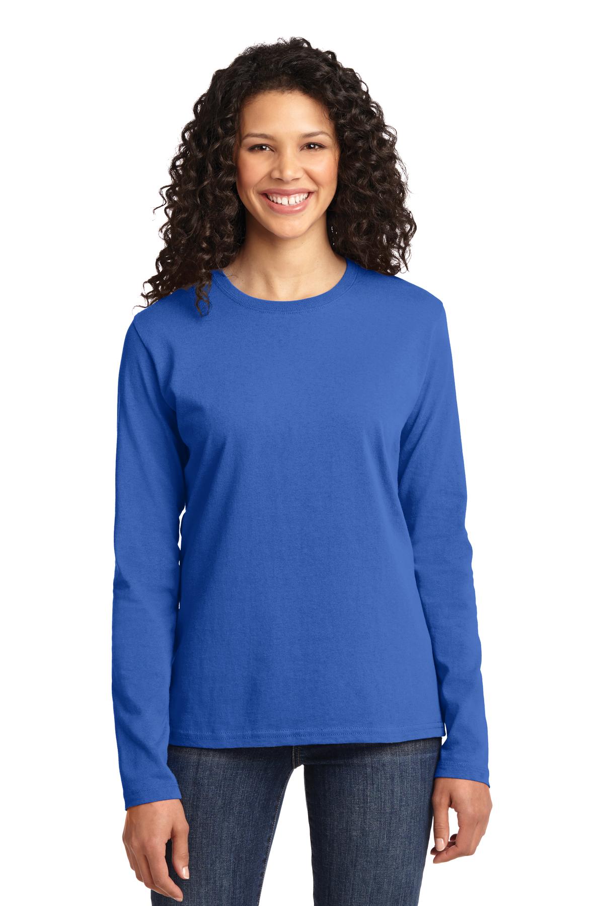 Port & Company ®  Women's Long Sleeve Core Cotton Tee. LPC54LS