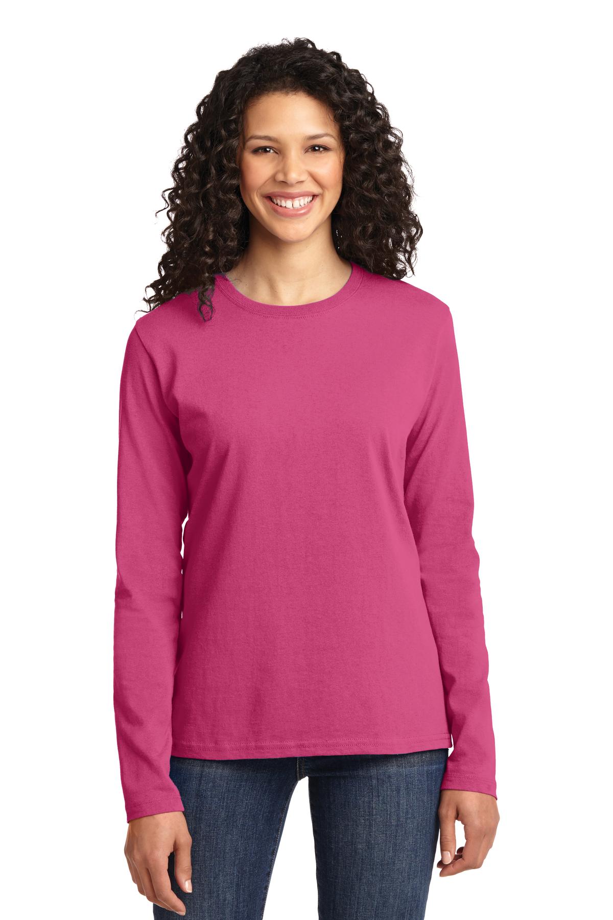 Port & Company ®  Women's Long Sleeve Core Cotton Tee. LPC54LS