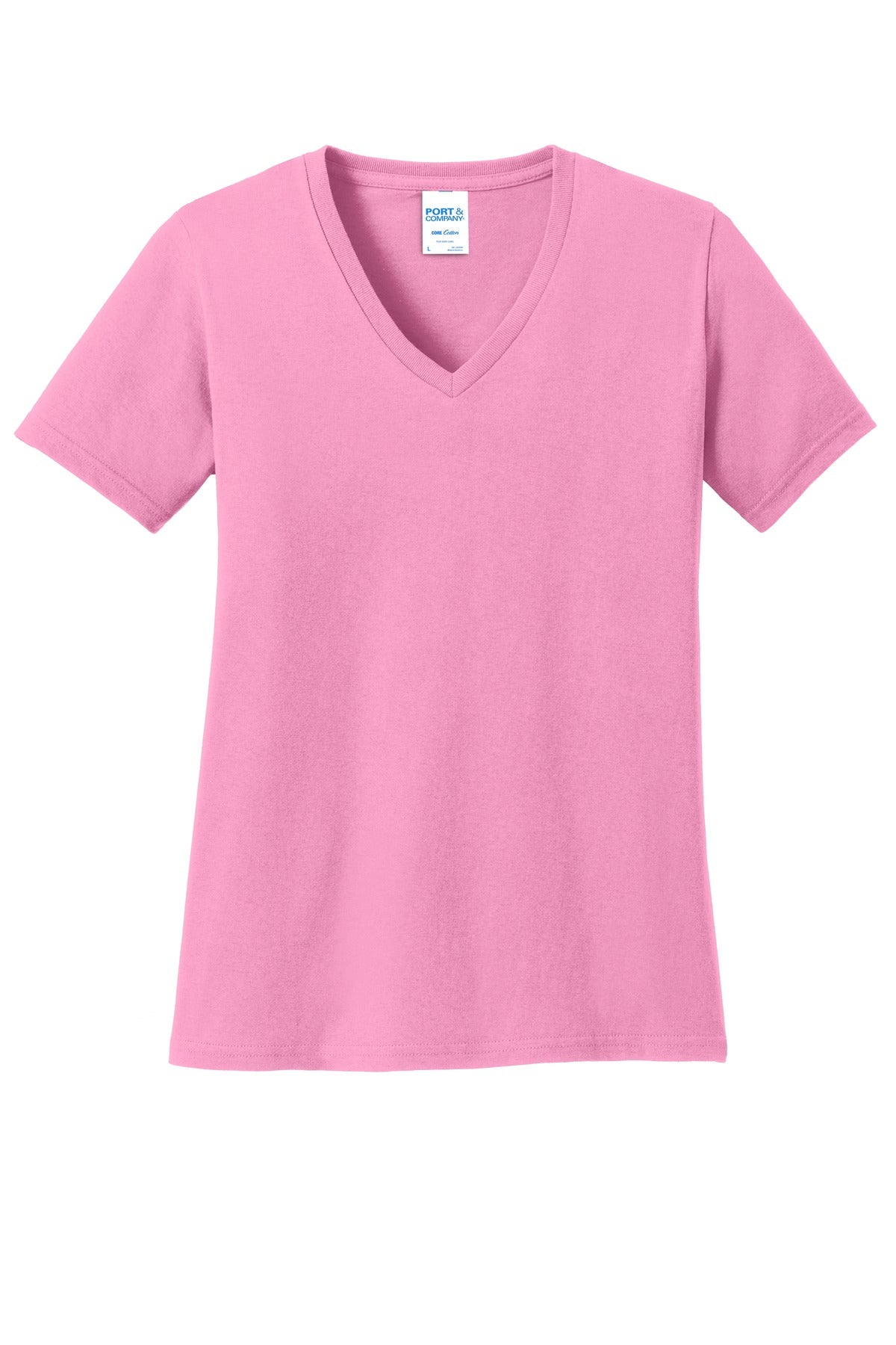 Port & Company ®  Women's Core Cotton V-Neck Tee. LPC54V