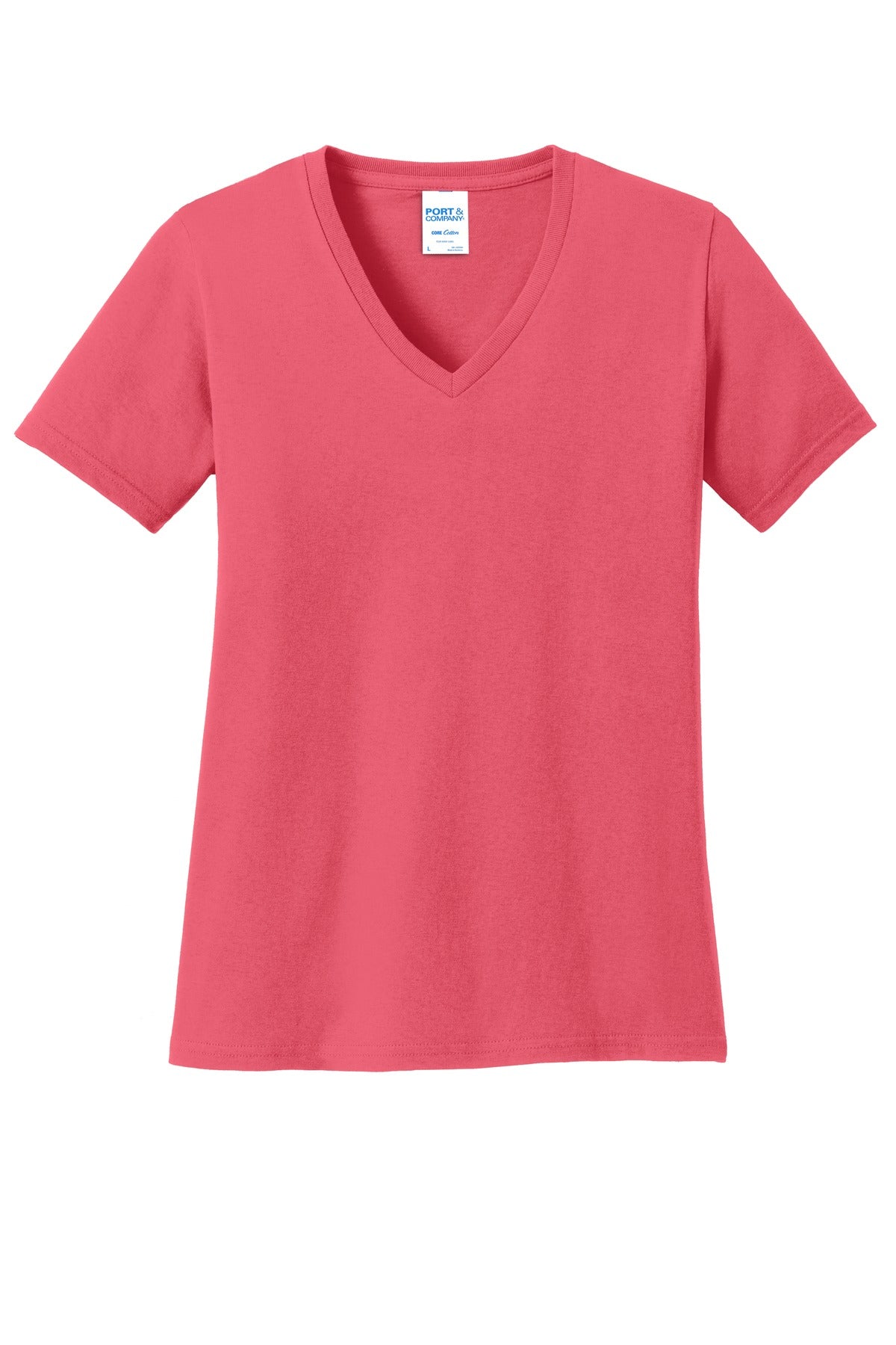 Port & Company ®  Women's Core Cotton V-Neck Tee. LPC54V