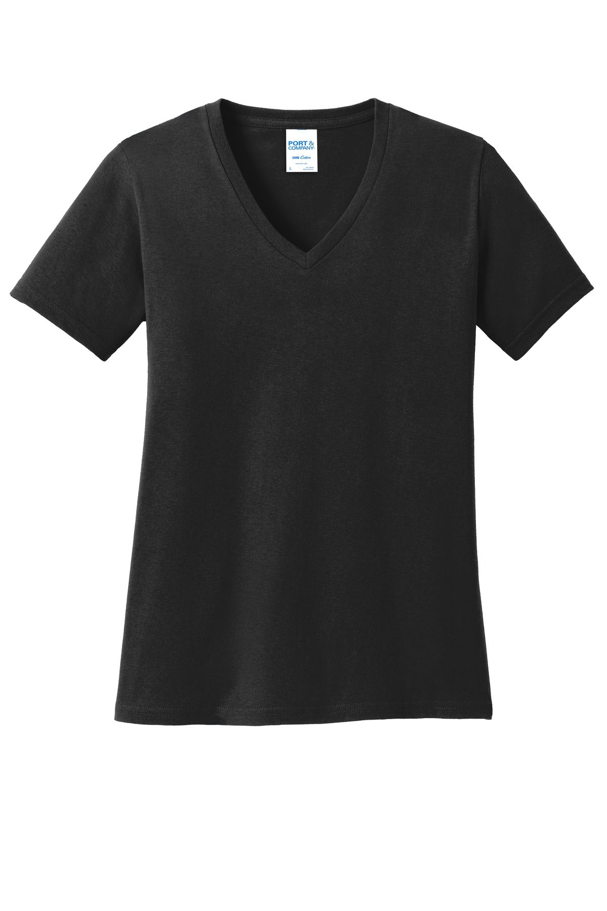 Port & Company ®  Women's Core Cotton V-Neck Tee. LPC54V