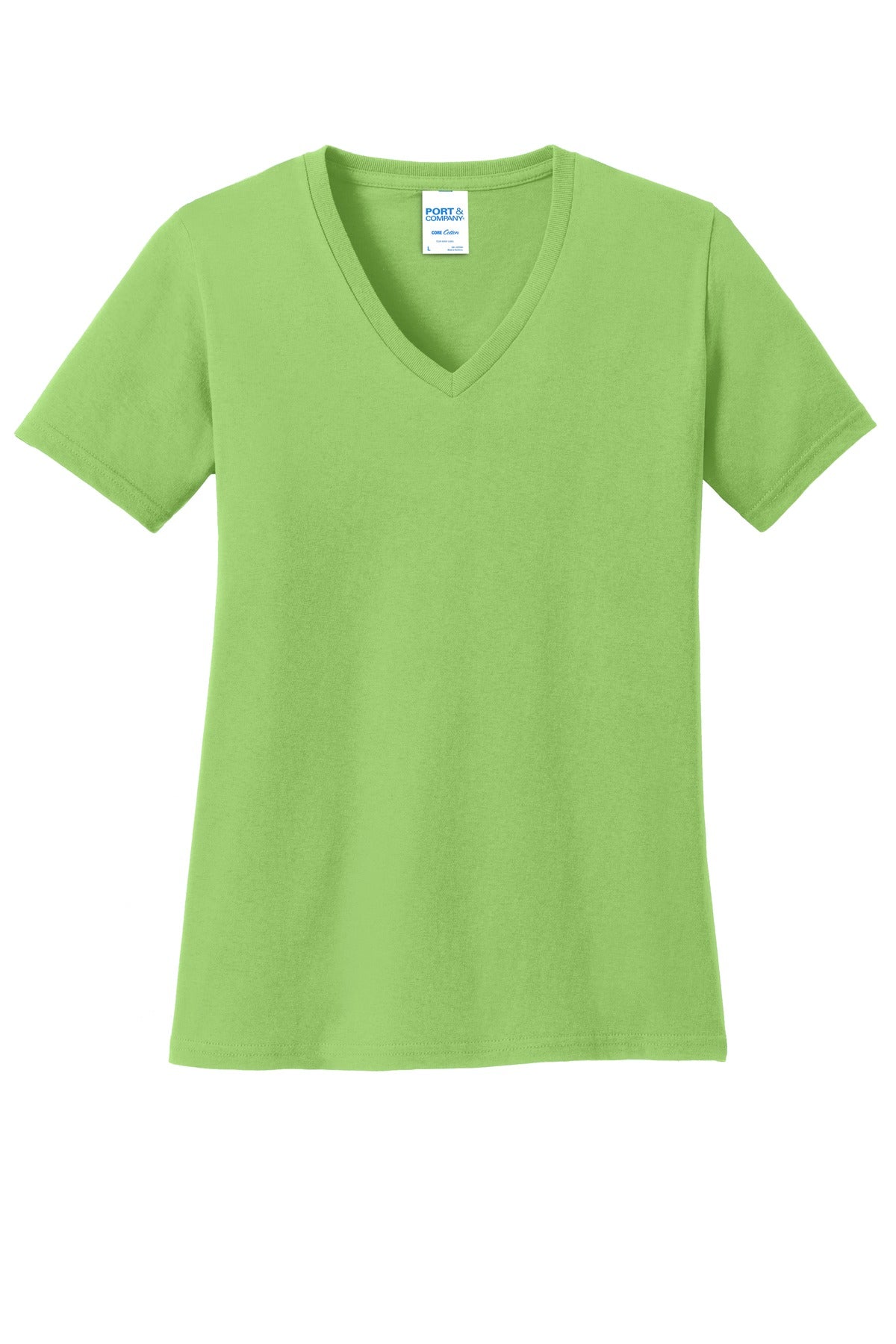 Port & Company ®  Women's Core Cotton V-Neck Tee. LPC54V