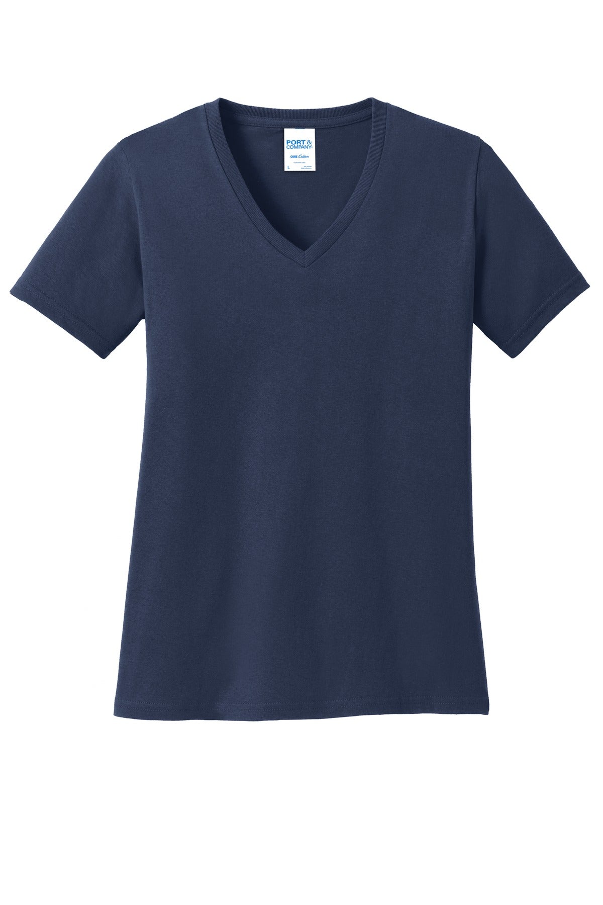 Port & Company ®  Women's Core Cotton V-Neck Tee. LPC54V