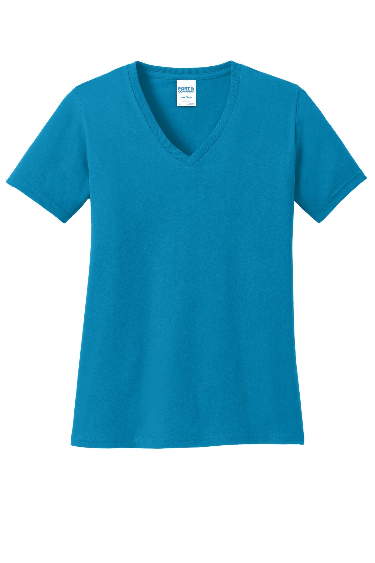 Port & Company ®  Women's Core Cotton V-Neck Tee. LPC54V