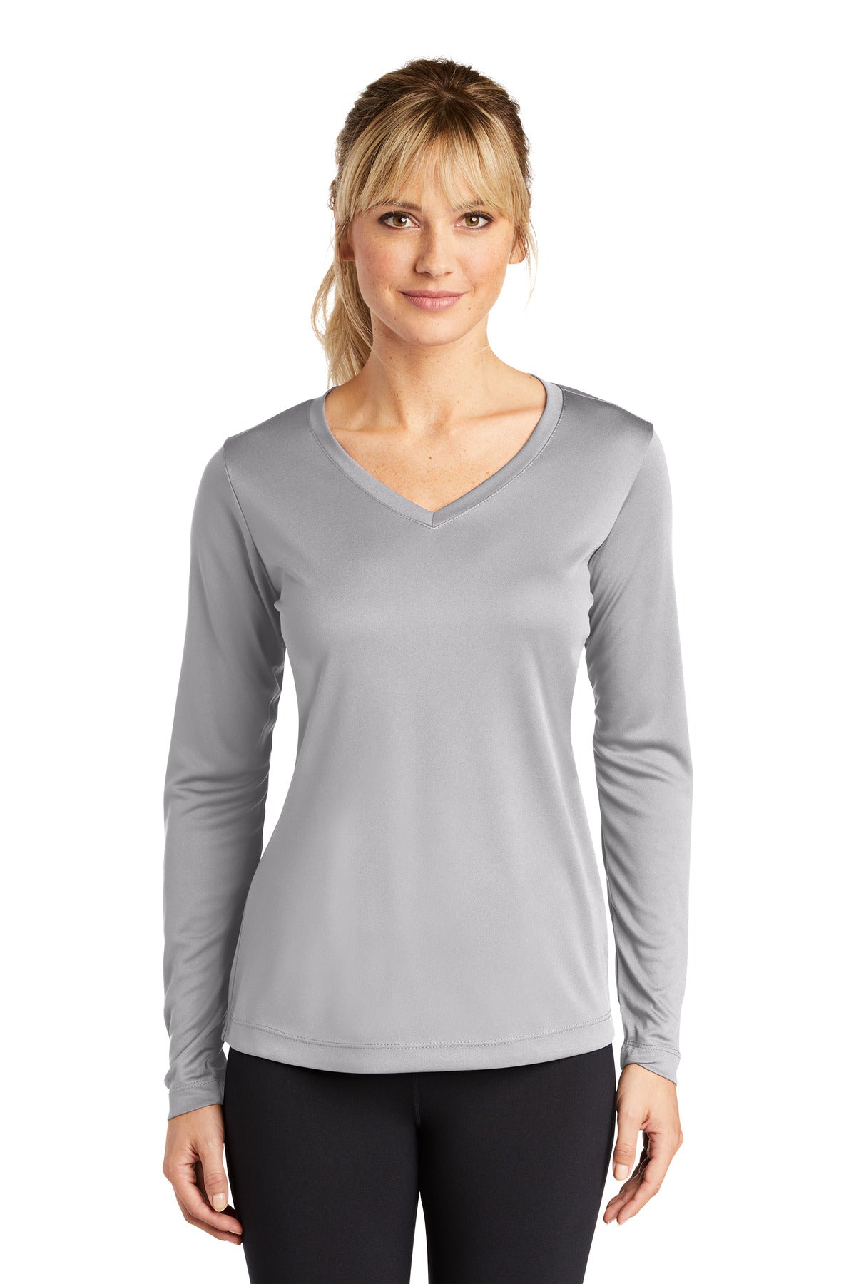 Sport-Tek ®  Women's Long Sleeve PosiCharge ®  Competitor™ V-Neck Tee. LST353LS