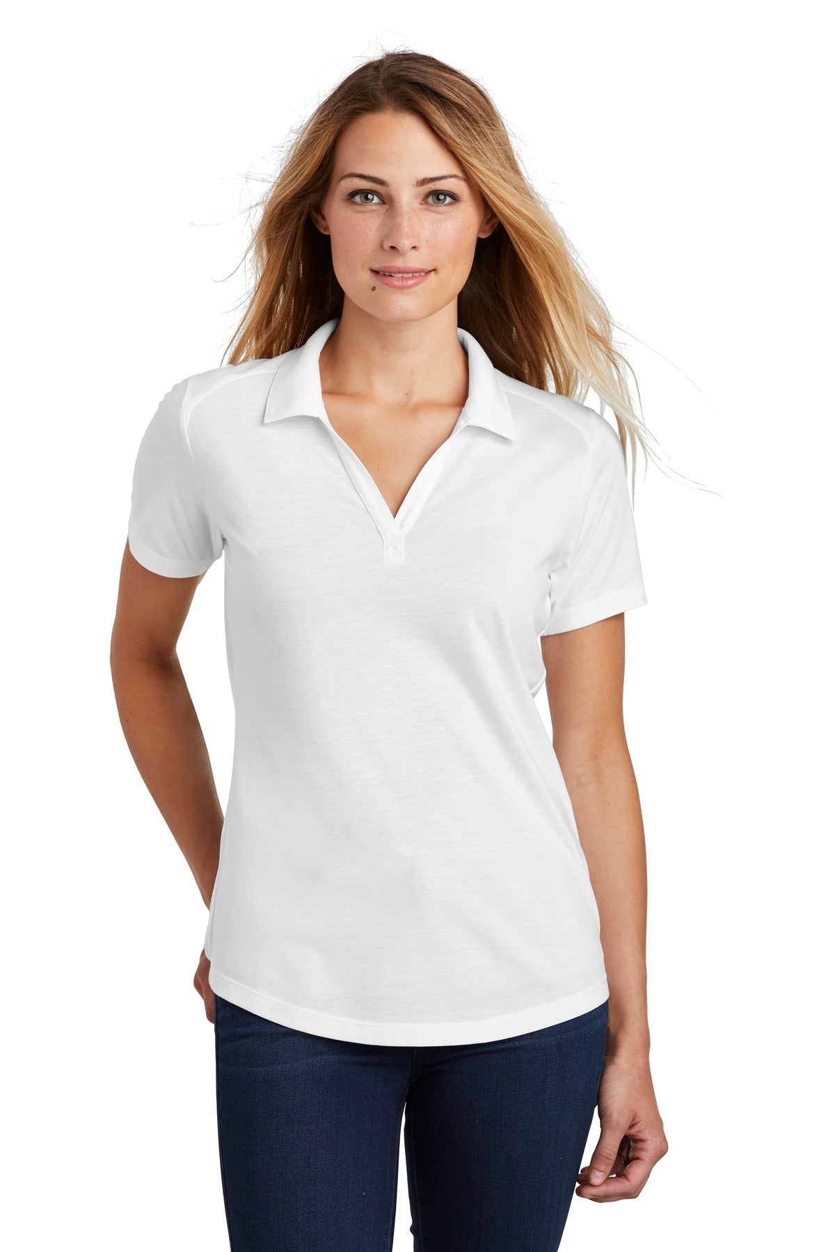Sport-Tek  ®  Women's PosiCharge  ®  Tri-Blend Wicking Polo. LST405
