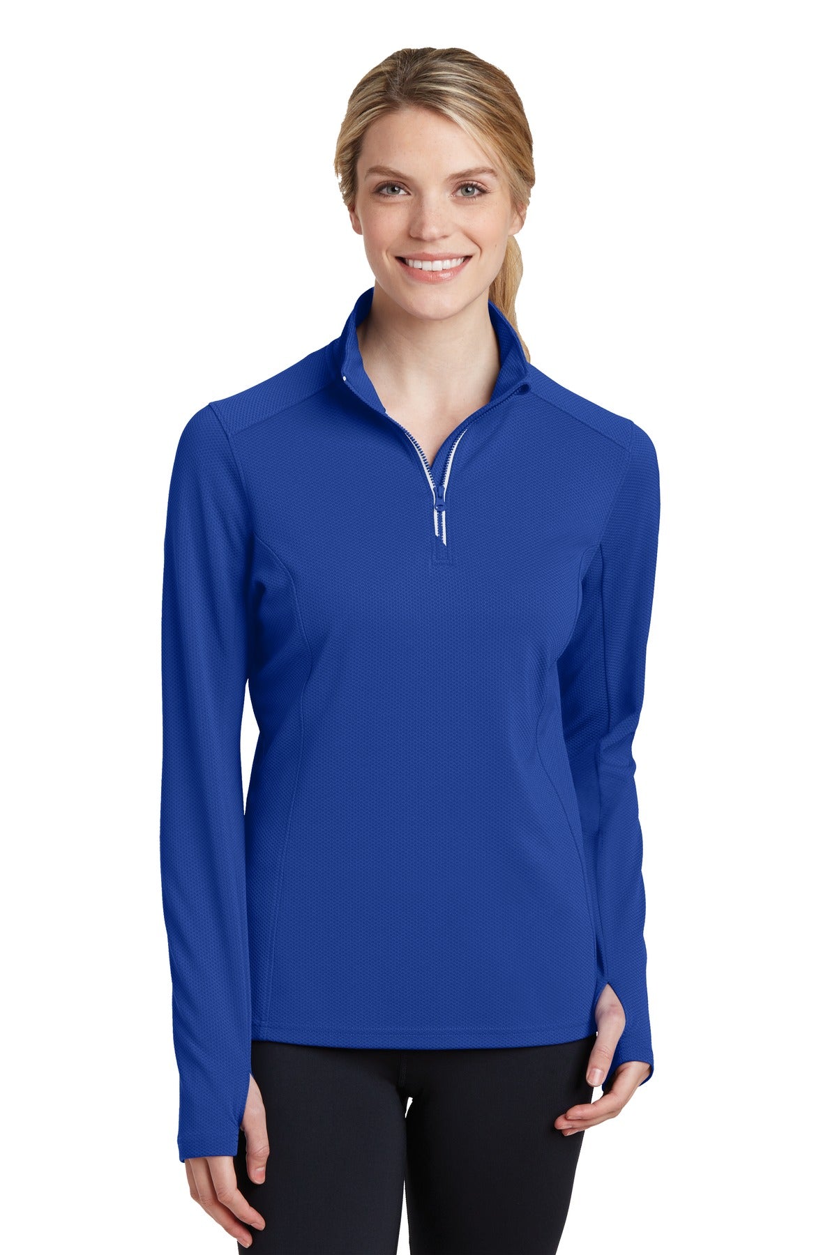 Sport-Tek ®  Women's Sport-Wick ®  Textured 1/4-Zip Pullover.  LST860